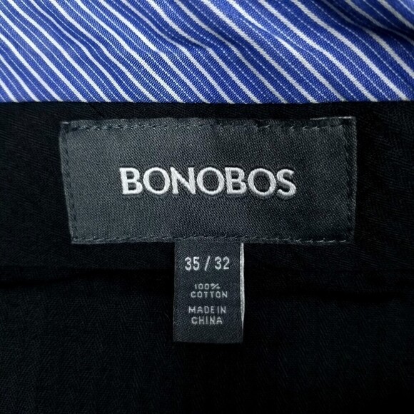 BONOBOS Stretch Washed Straight Leg Chino Dress Pant Trouser Men 35 x 32 Gray - Picture 2 of 7